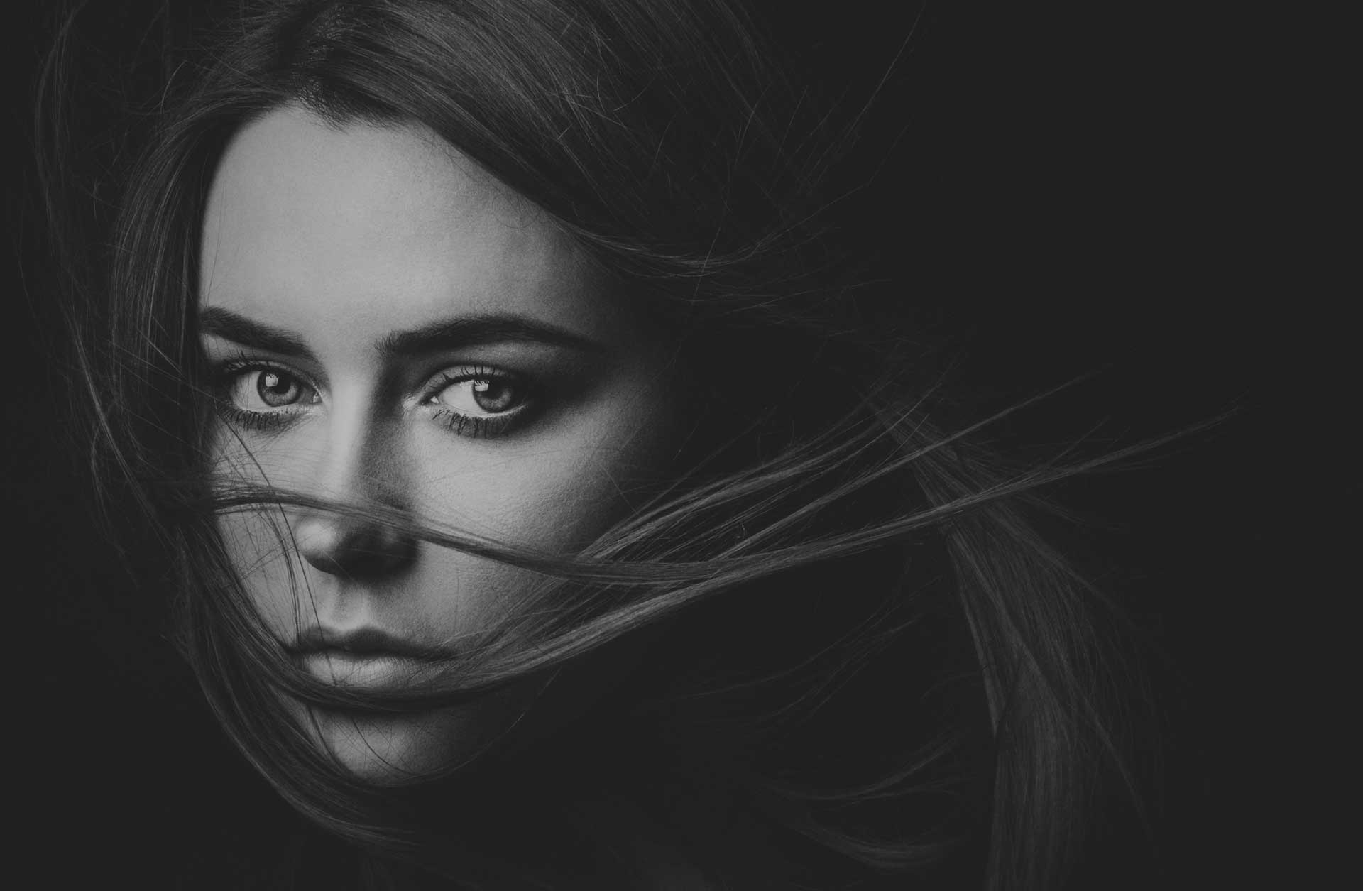 Black and white portrait
